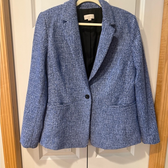 LOFT Jackets & Blazers - LOFT Women's Blue Tweed Blazer